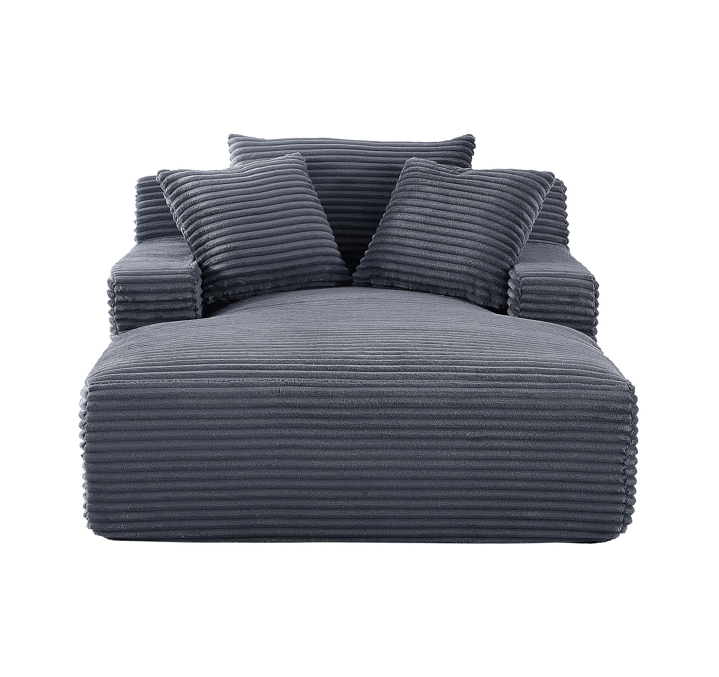 Cloudline Oversized Chaise Lounge Chair In Soft Corduroy, Modern