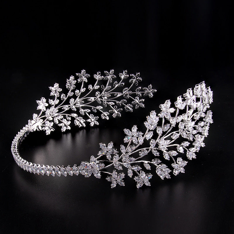 Bridal Crown Headband - Plaid Alloy Style