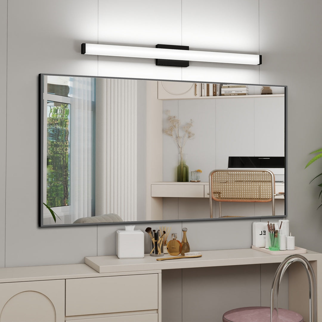Black LED Bathroom Vanity Light Bar 41 Inch Over Mirror Modern Wall Lamp