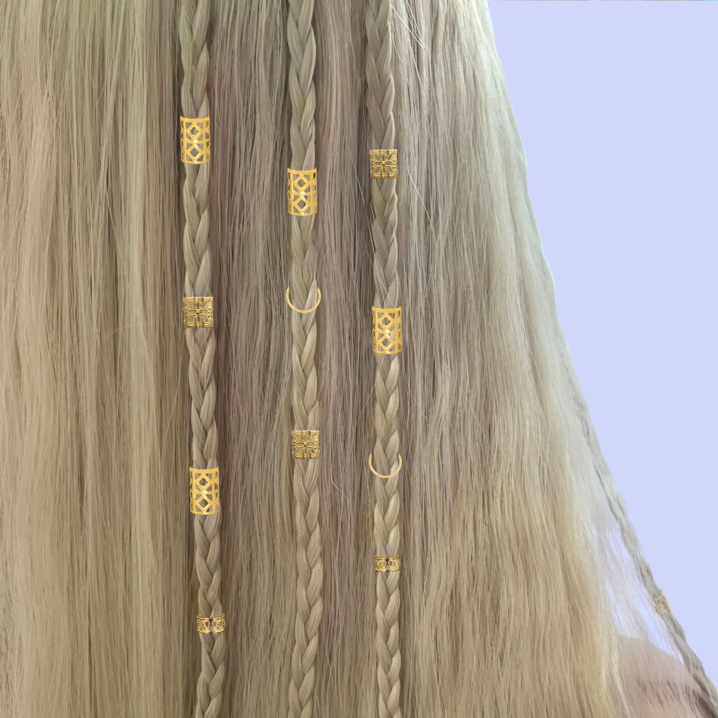 Metal Hair Rings 80pcs DIY Braid Buckle Hair Accessories Gold & Silver