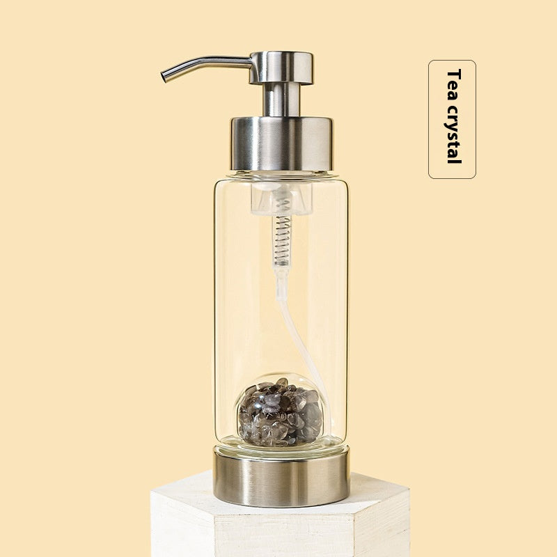 Natural Crystal Gravel Glass Bottle for Home & Garden Storage