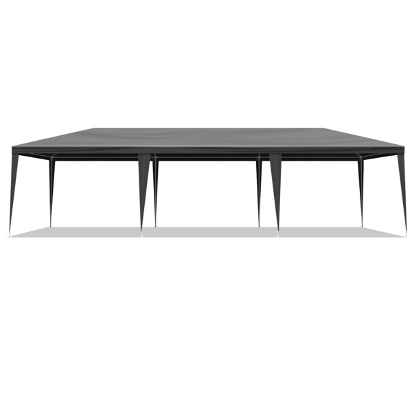 10x30ft Waterproof Outdoor Party Tent with Removable Sidewalls for Events Black