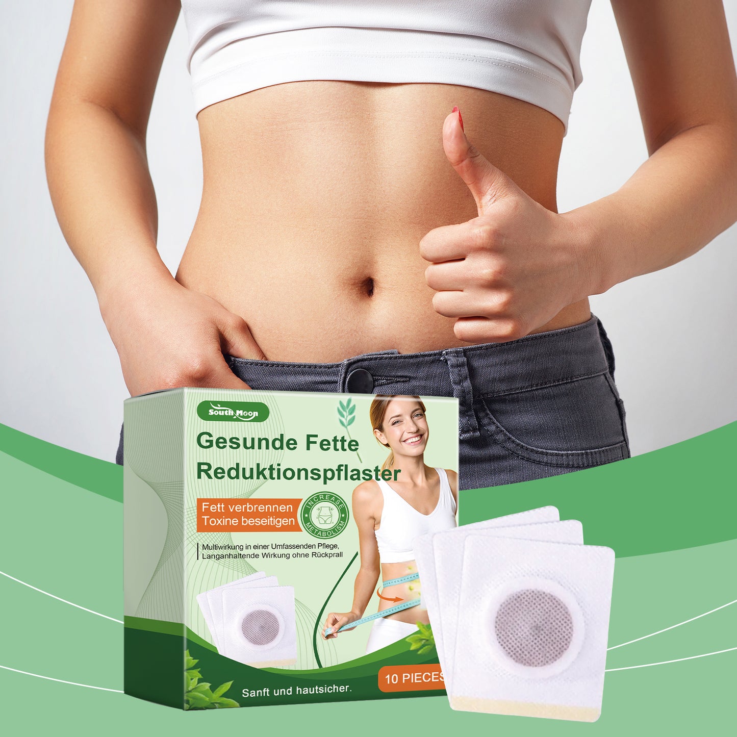 Herbal Body Sculpting Patches - Natural Firming Belly & Arm Strips (10pcs)