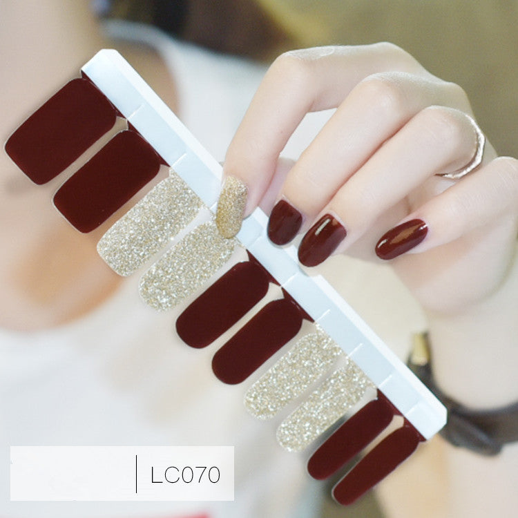 Nail Stickers Pure Color Gradient Design