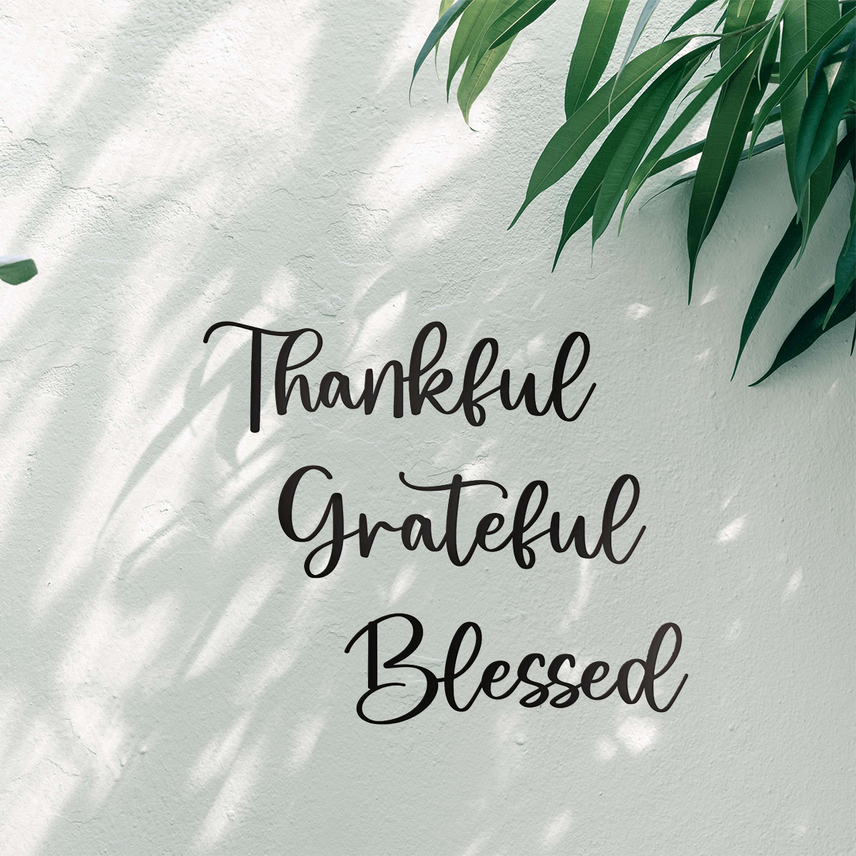 3-Piece Give Thanks Scripture Wall Art Set - Wrought Iron Decor