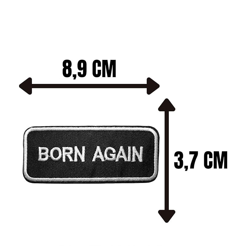 3PCS Embroidered Born Again Velcro Patches - Washable & Durable
