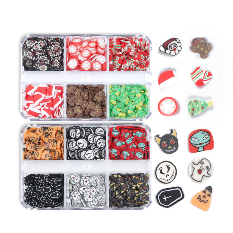 Holiday Polymer Clay Ornament Kit 6-Grid Boxed Christmas & Love Series