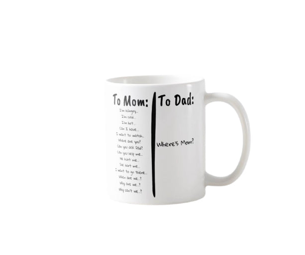 Heat-Resistant Ceramic Mug with Single Sided Pattern - 350ml