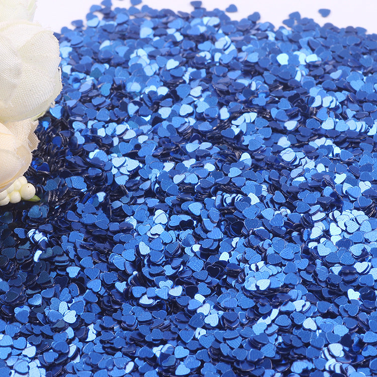 Iridescent Heart-Shaped Sequin Garment Accessories 500g Bulk Pack