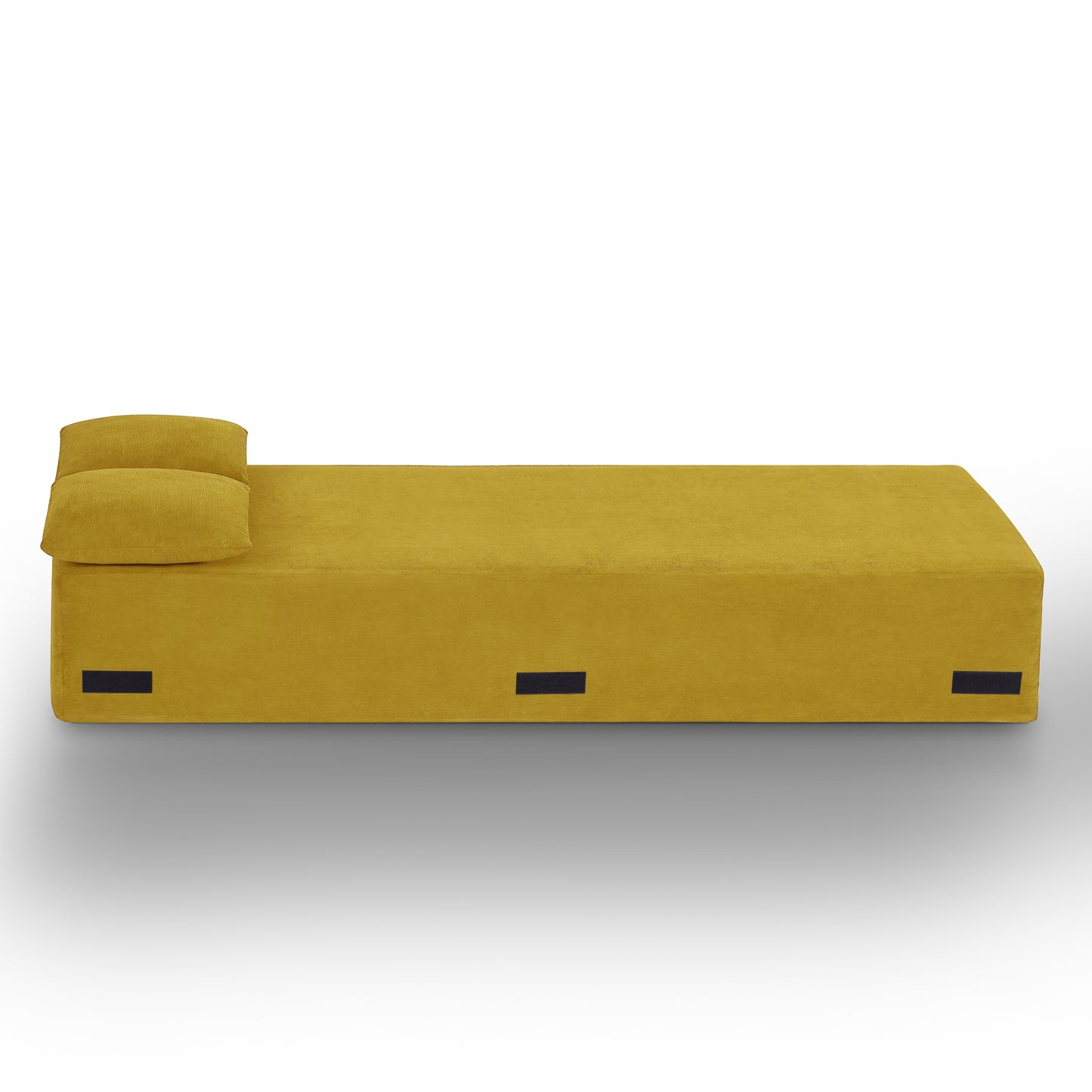 3-Seater Boneless Sofa - No Assembly, Modern Yellow Couch