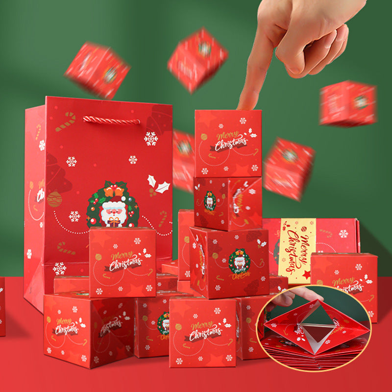 Christmas Surprise Gift Box with Bounce Boxes - Festive Holiday Decor