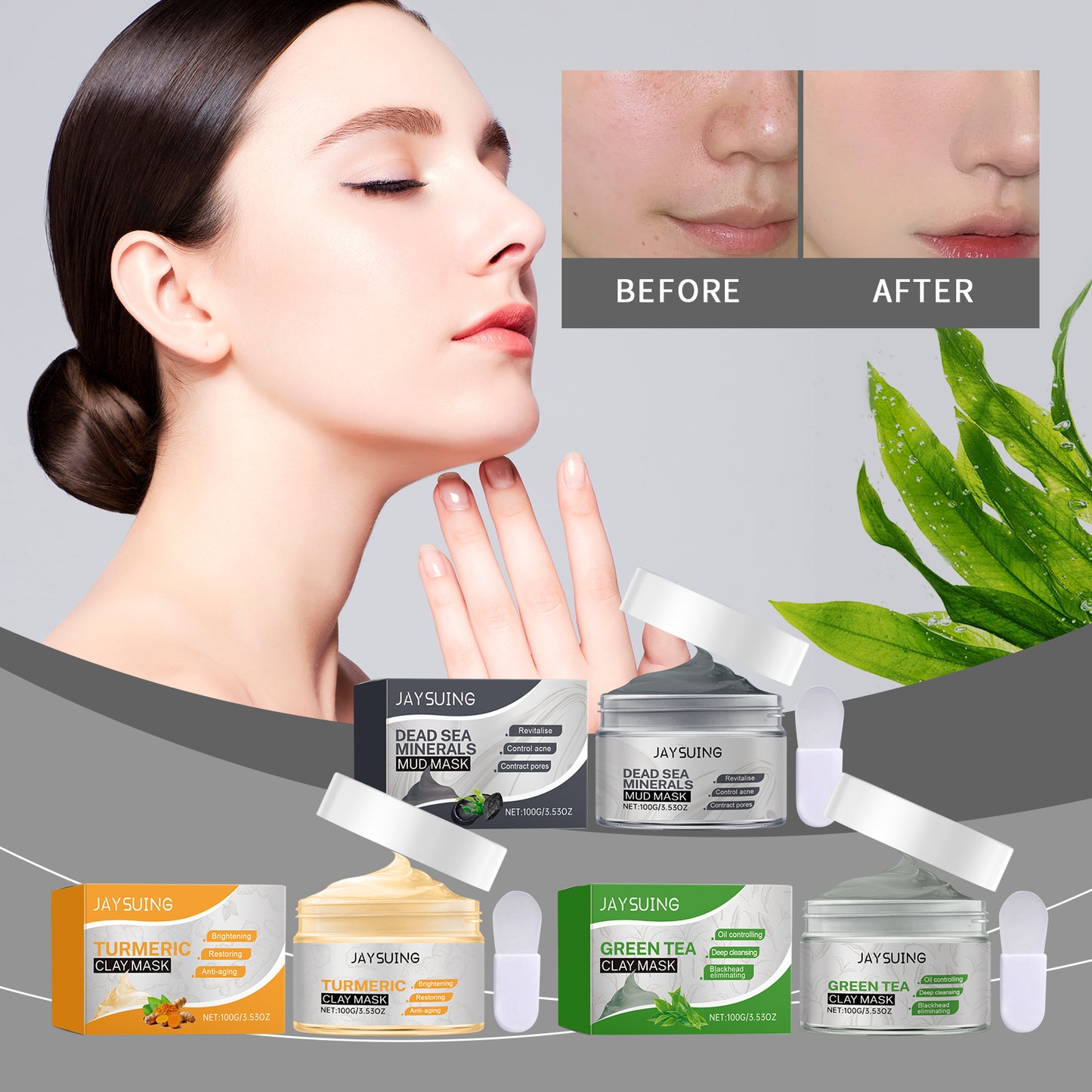 Green Tea Facial Mud Mask - Pore Cleansing & Oil Control Skincare