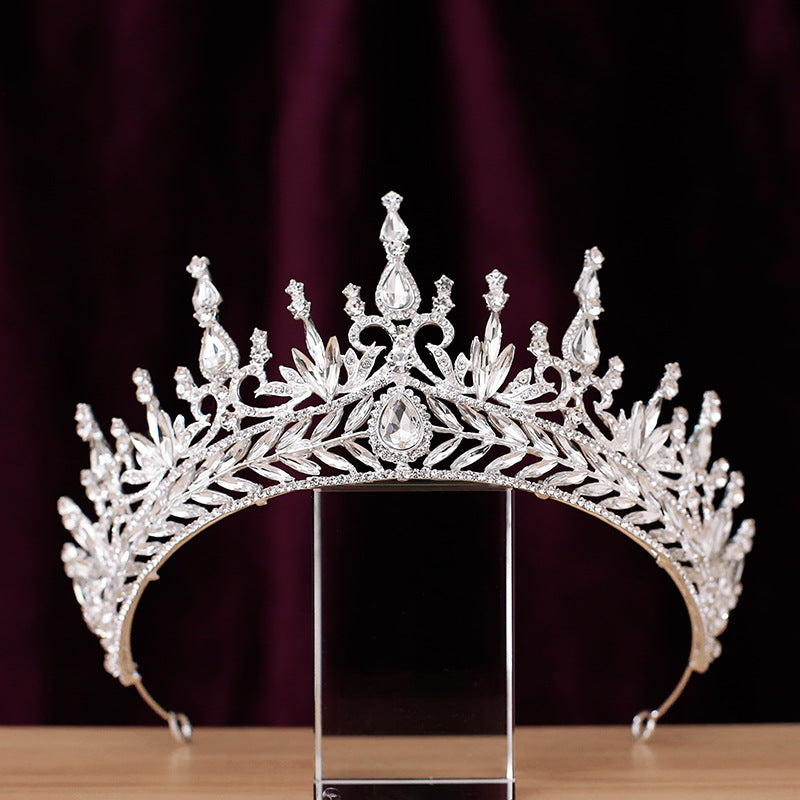 Silver Crown Hair Clip - Women's Elegant Headdress