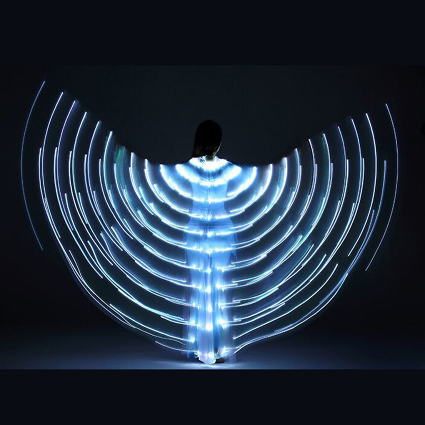 LED Light Up Wing For Adults 9.8FT Polyester Glowing Belly Dance