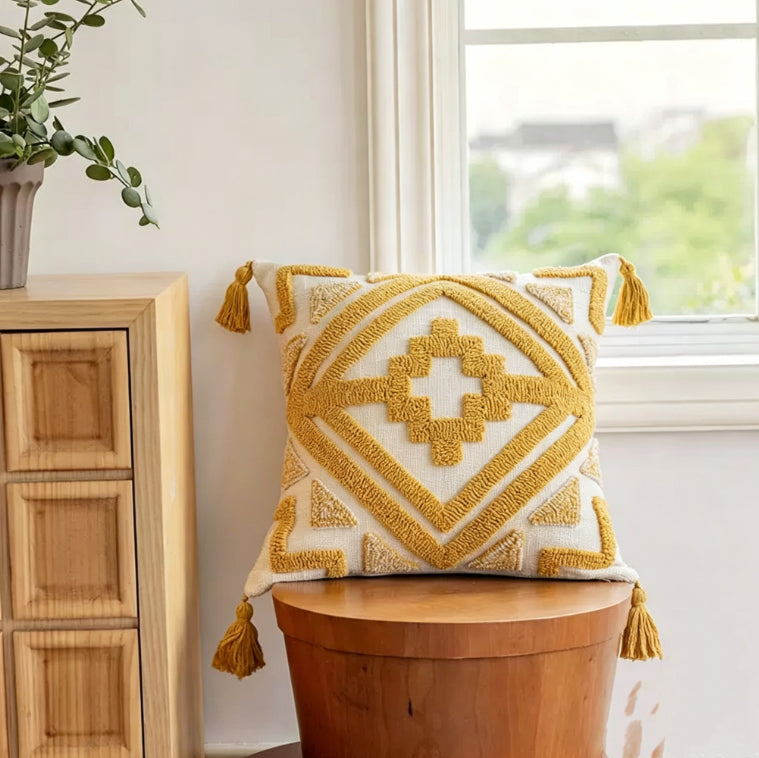 Geometric Tufted Throw Pillow Cover Nordic Style 45x45cm