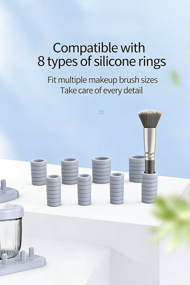 Electric Makeup Brush Cleaner and Dryer - Professional Automatic Spinner - Grey