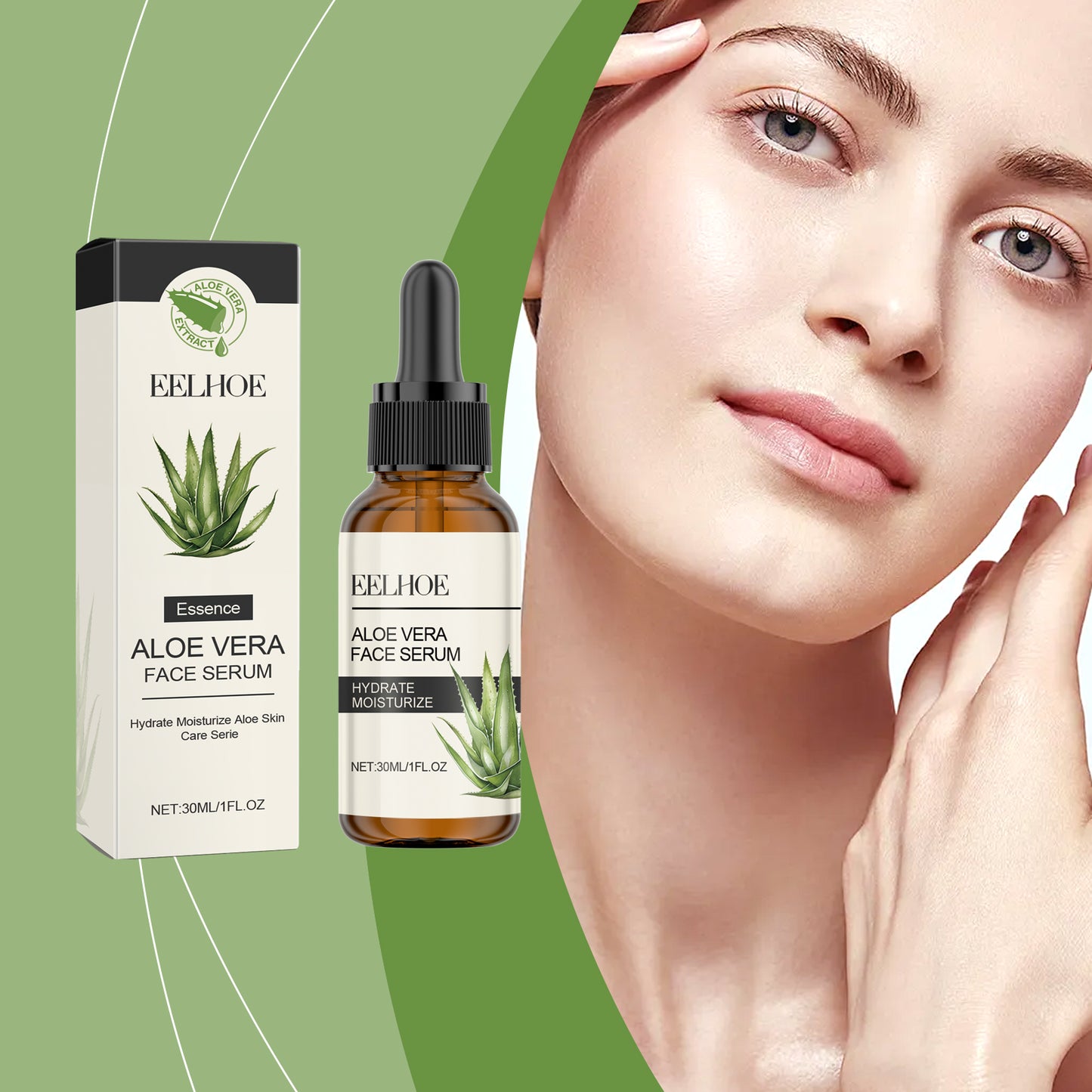 Aloe Vera Facial Serum - Deep Moisturizing & Soothing Skin Care Essence 30ml