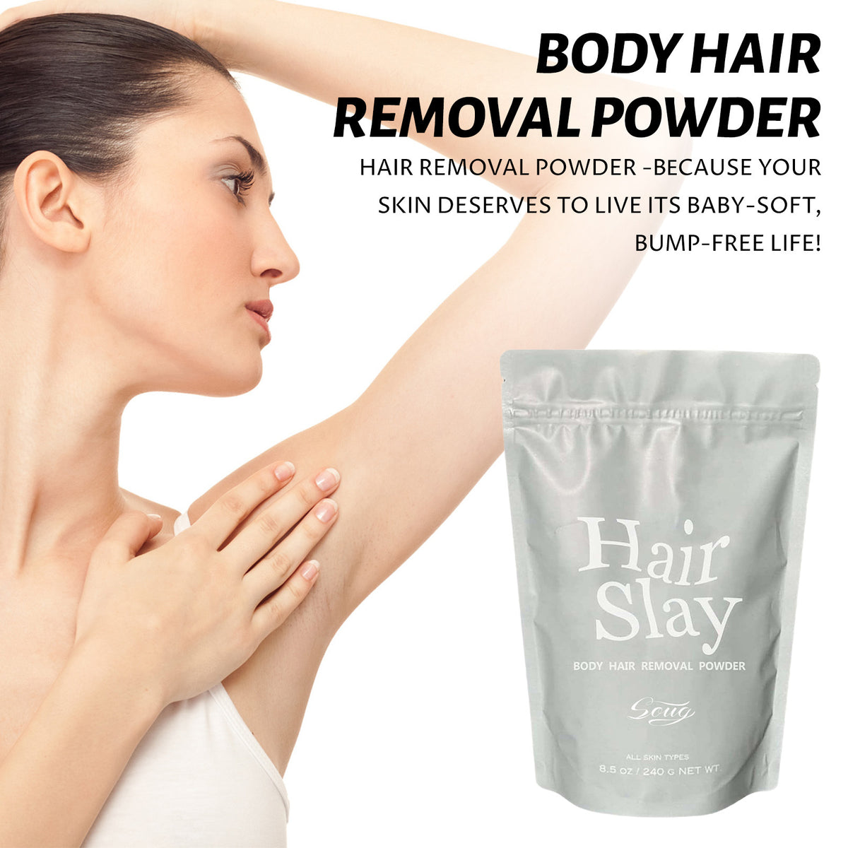 Hair Removal Powder Mild Skin Cleaning Body Armpit Leg Refreshing
