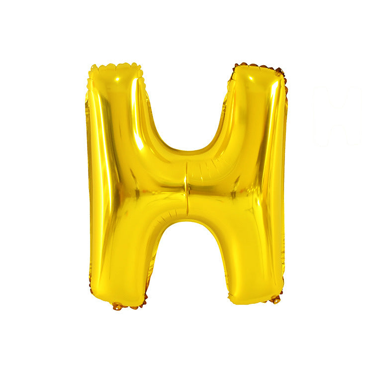 Gold Letter Balloon Set for Birthday Wedding Celebration - Aluminum Foil Party Decor