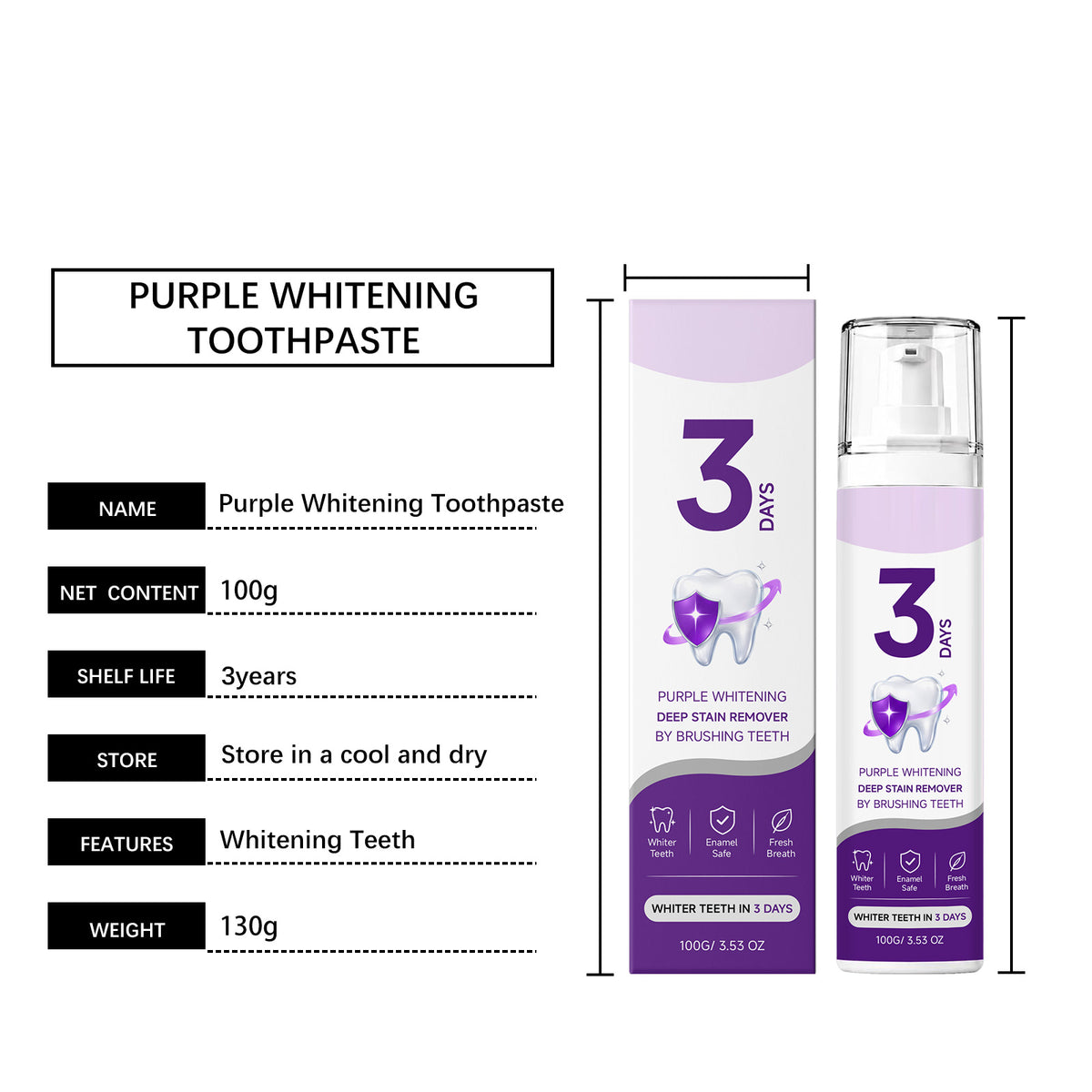 Purple Whitening Toothpaste 100g