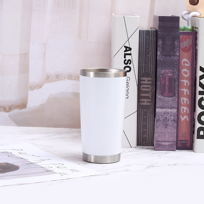 20oz Double-Wall Stainless Steel Car Mug - Vacuum Insulated Drinkware