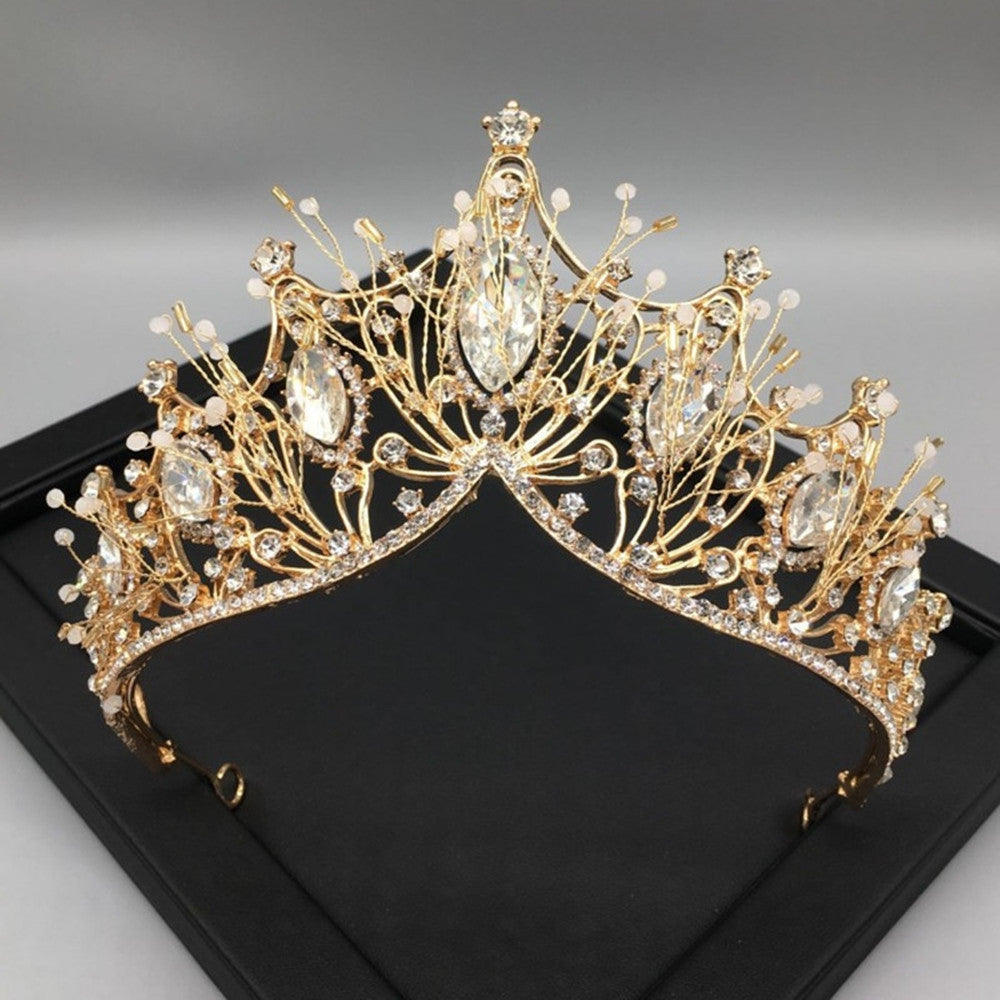 Baroque Wedding Crown Bride Tiara Headpiece