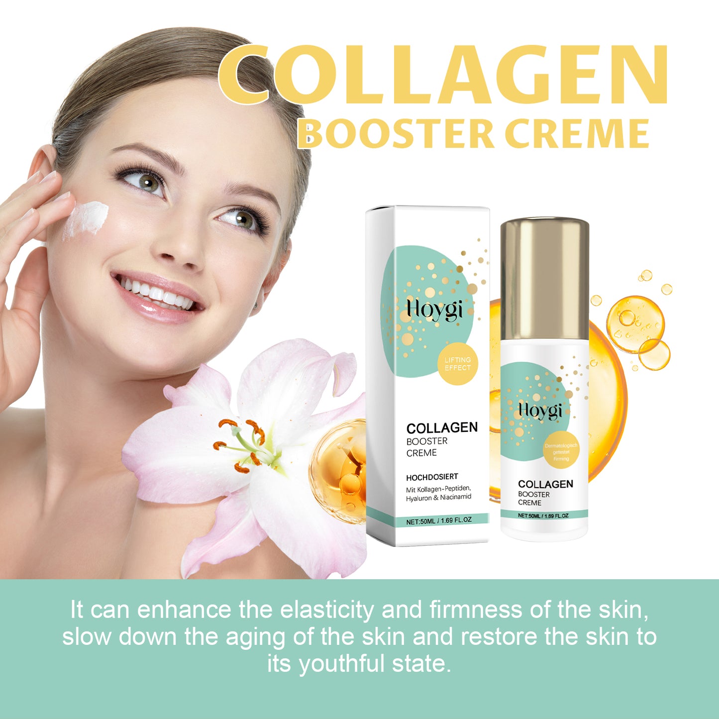 Collagen Booster Facial Cream - Anti-Aging Firming & Hydrating Moisturizer