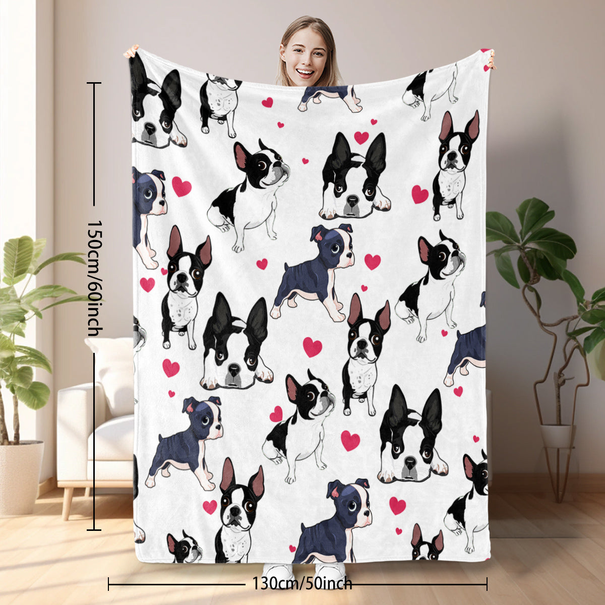 Soft Flannel Dog Blanket - Cozy Lightweight Throw for Dogs