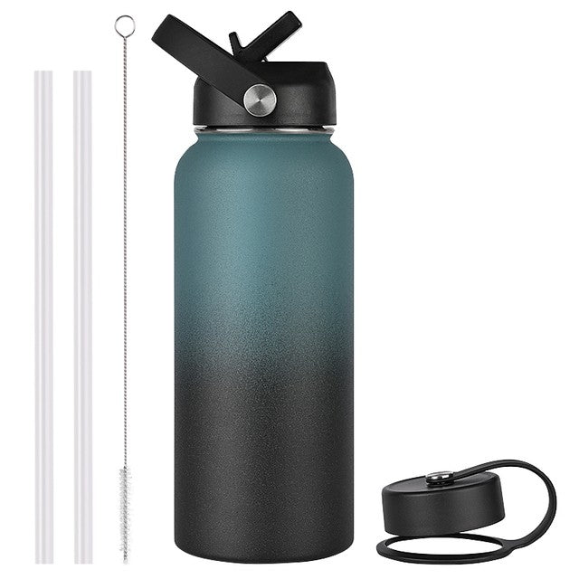 Stainless Steel Water Bottle with Leak-Proof Lids & Keeps Beverages Cold or Warm