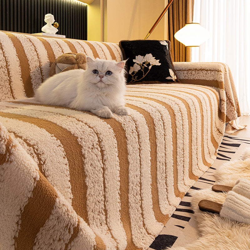 Luxury Winter Sofa Cover - Soft Fleece Dust Protector for 180x180cm & 180x380cm Sofas