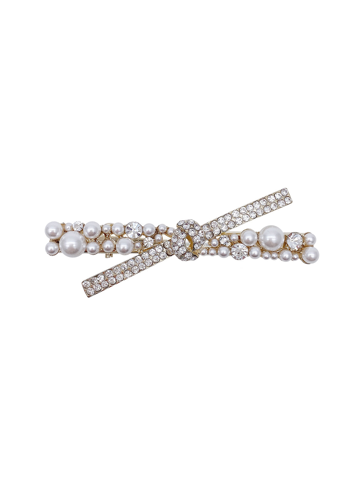 Girls Heart Pearl Diamond Side Clip Hair Accessory - Hairpin