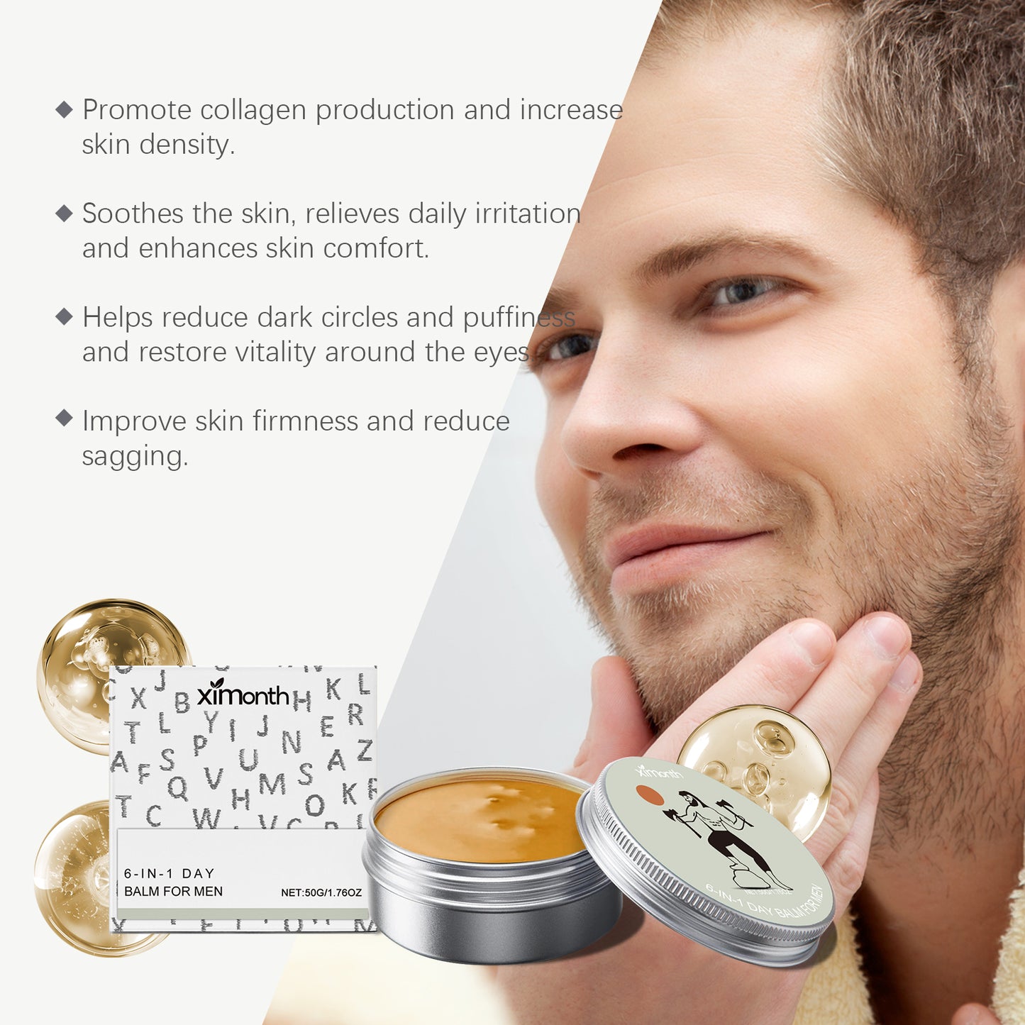 6-in-1 Hydrating Facial Cream - Anti-Aging Moisturizer for Firming Skin