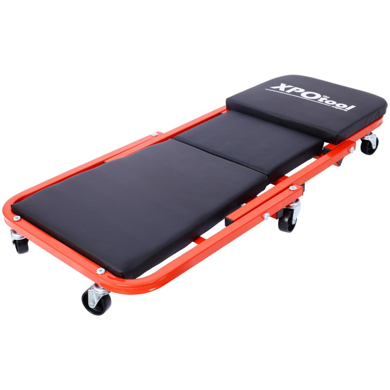 36-Inch Mechanic Creeper Seat - 2-in-1 Garage Tool, Supports 300 Lb, Red