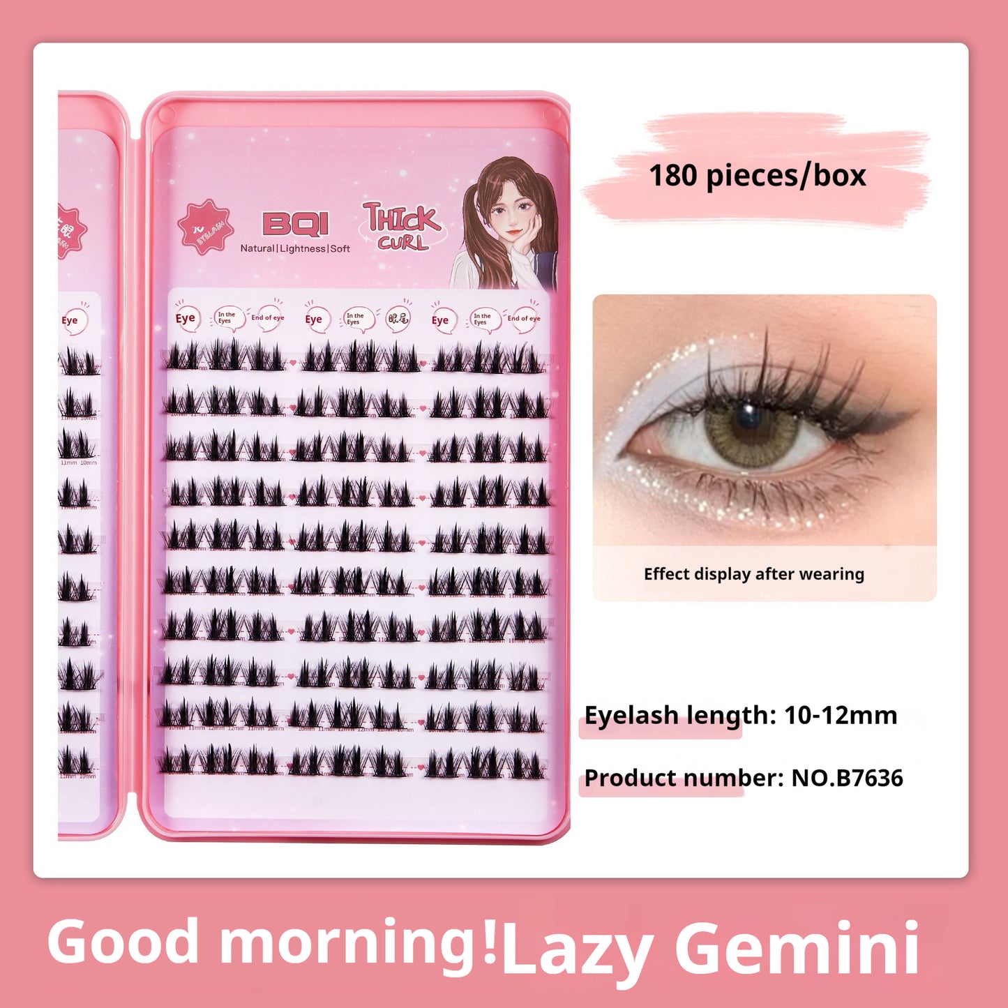 False Eyelash Book Set - Large Capacity Lazy Trilogy & Comic Style