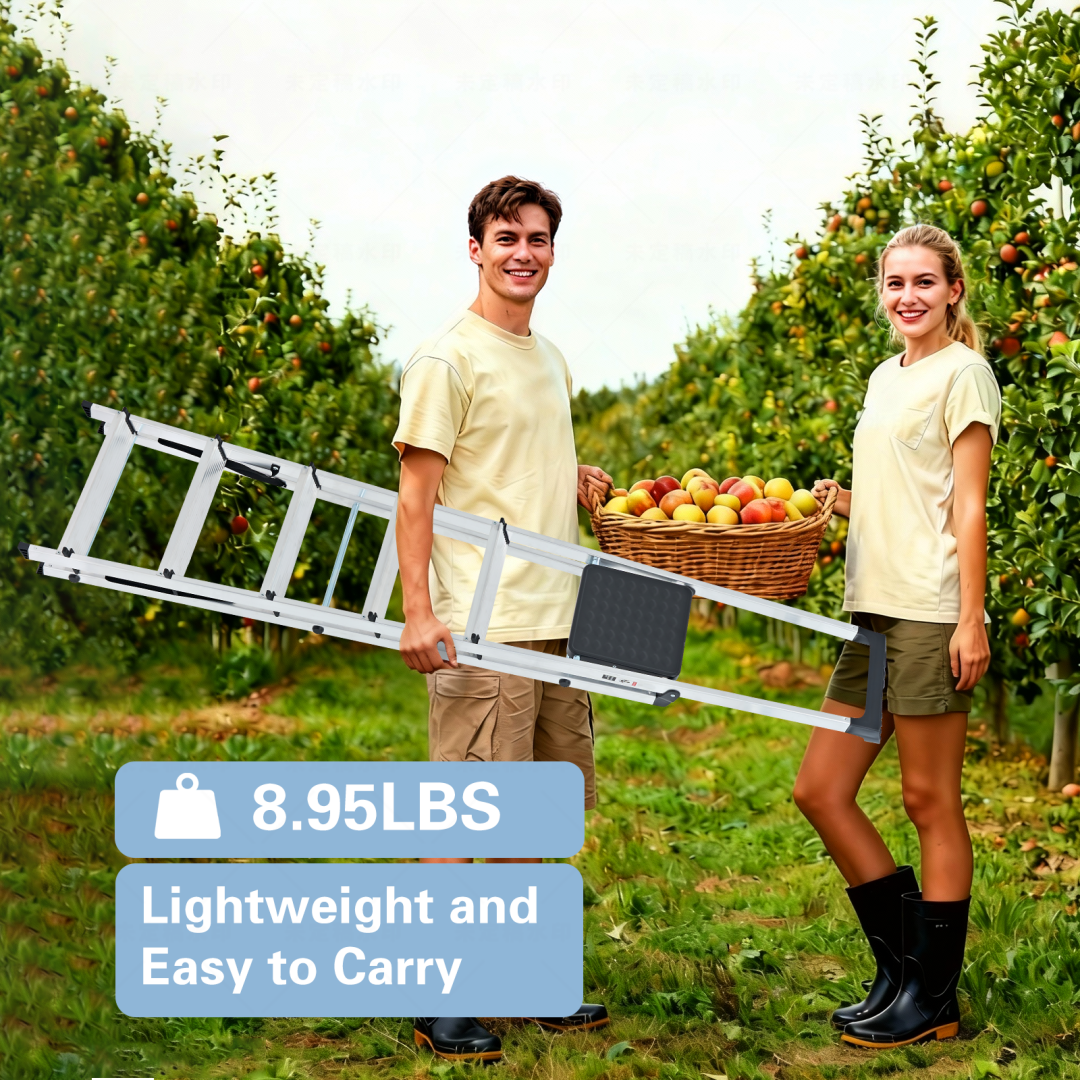 Folding Step Ladder with Handrail - 330 lb Capacity, Anti-Slip