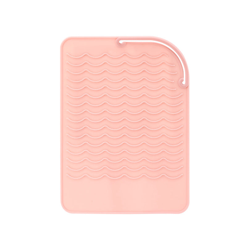 Portable Hair Curler & Straightener Silicone Heat Proof Mat for Styling
