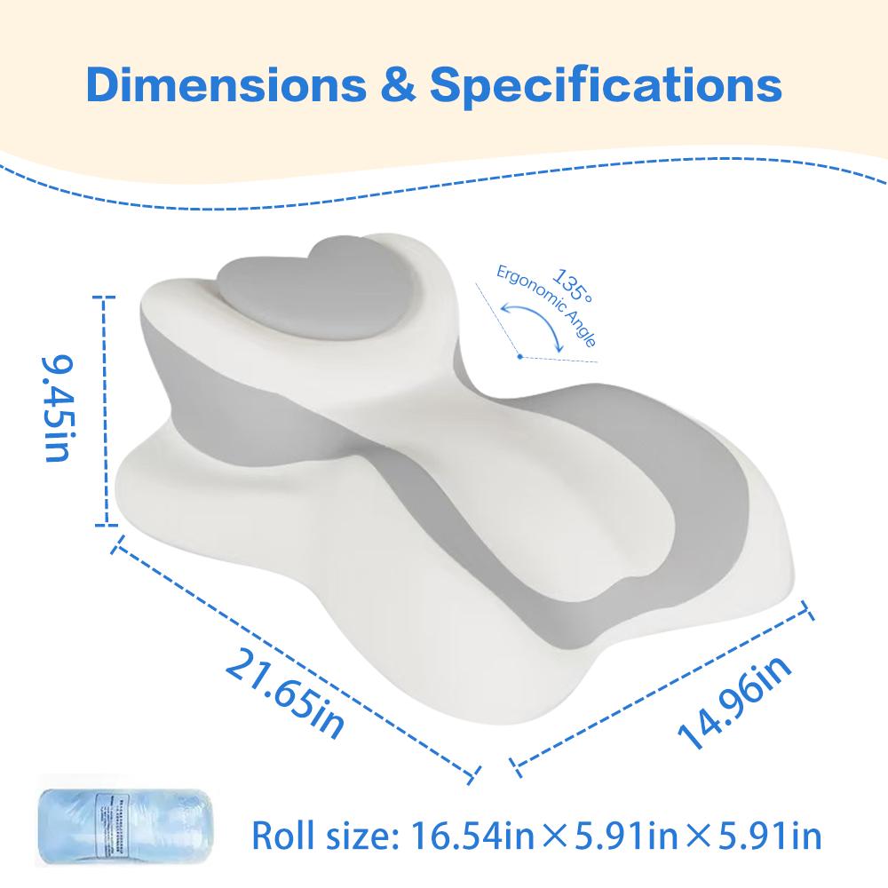 Ergonomic Heart-Shaped Memory Foam Chest Support Pillow