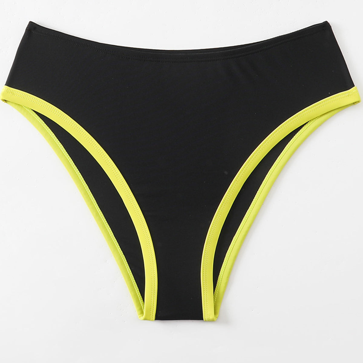 Women's Color Block High Waist Bikini Set - Sporty Swimwear