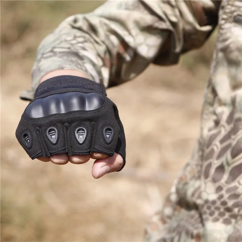 Half Finger Anti-Slip Tactical Gloves - Cut Resistant & Durable
