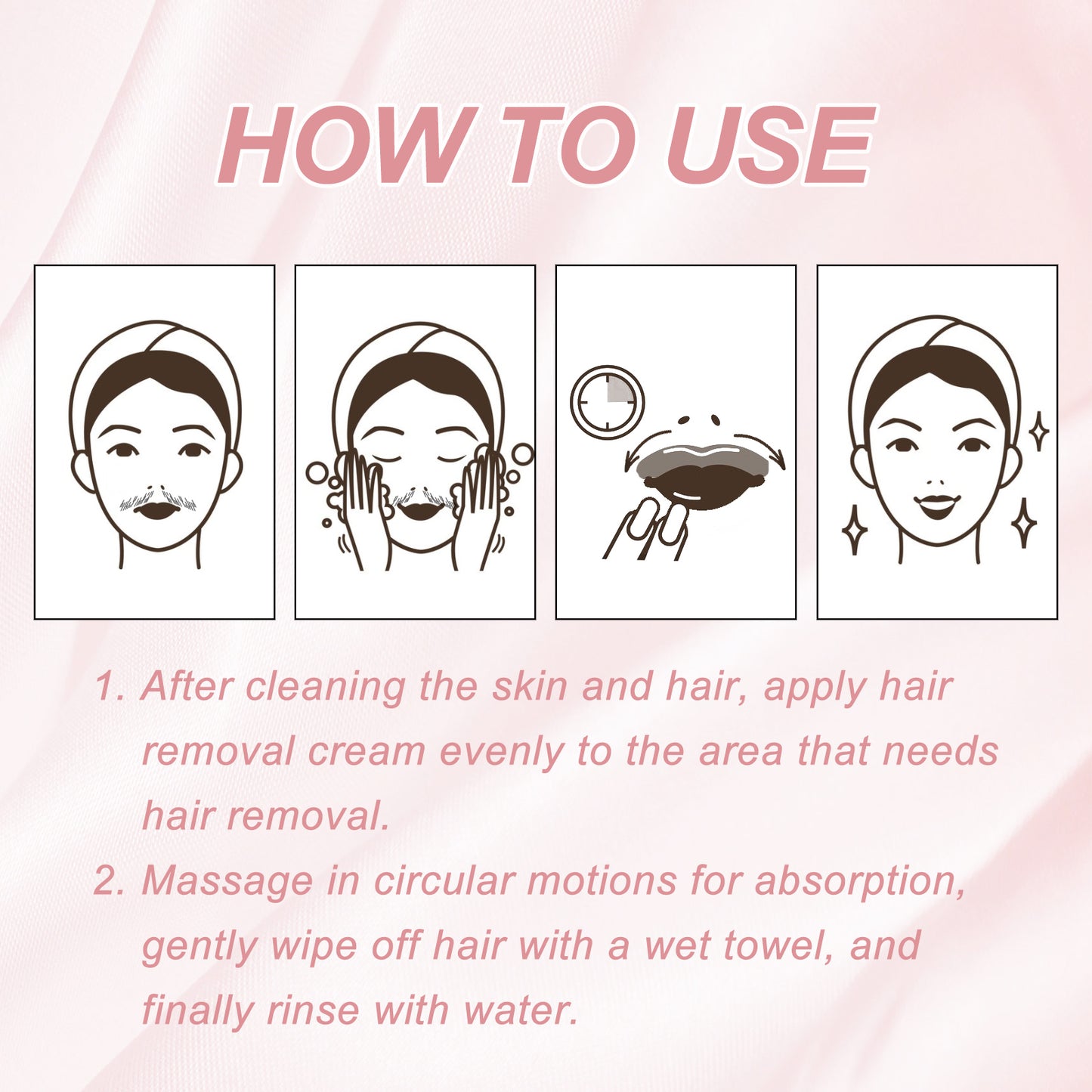 Peach Gentle Hair Removal Cream - Fast-Acting Depilatory for Face & Body