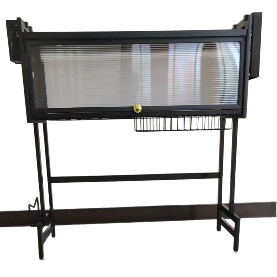 Kitchen Countertop Cabinet Shelf - Modern Steel Storage Organizer