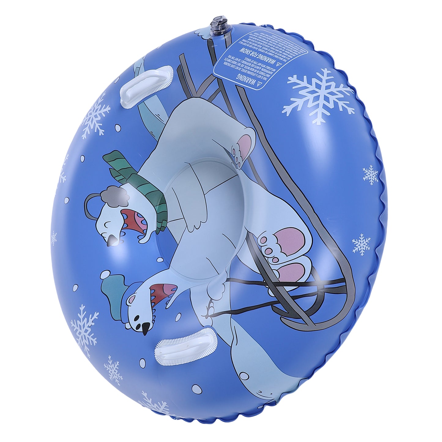 Inflatable Snow Tube Thickened Bottom 36 Inch Kids Sled With Handles