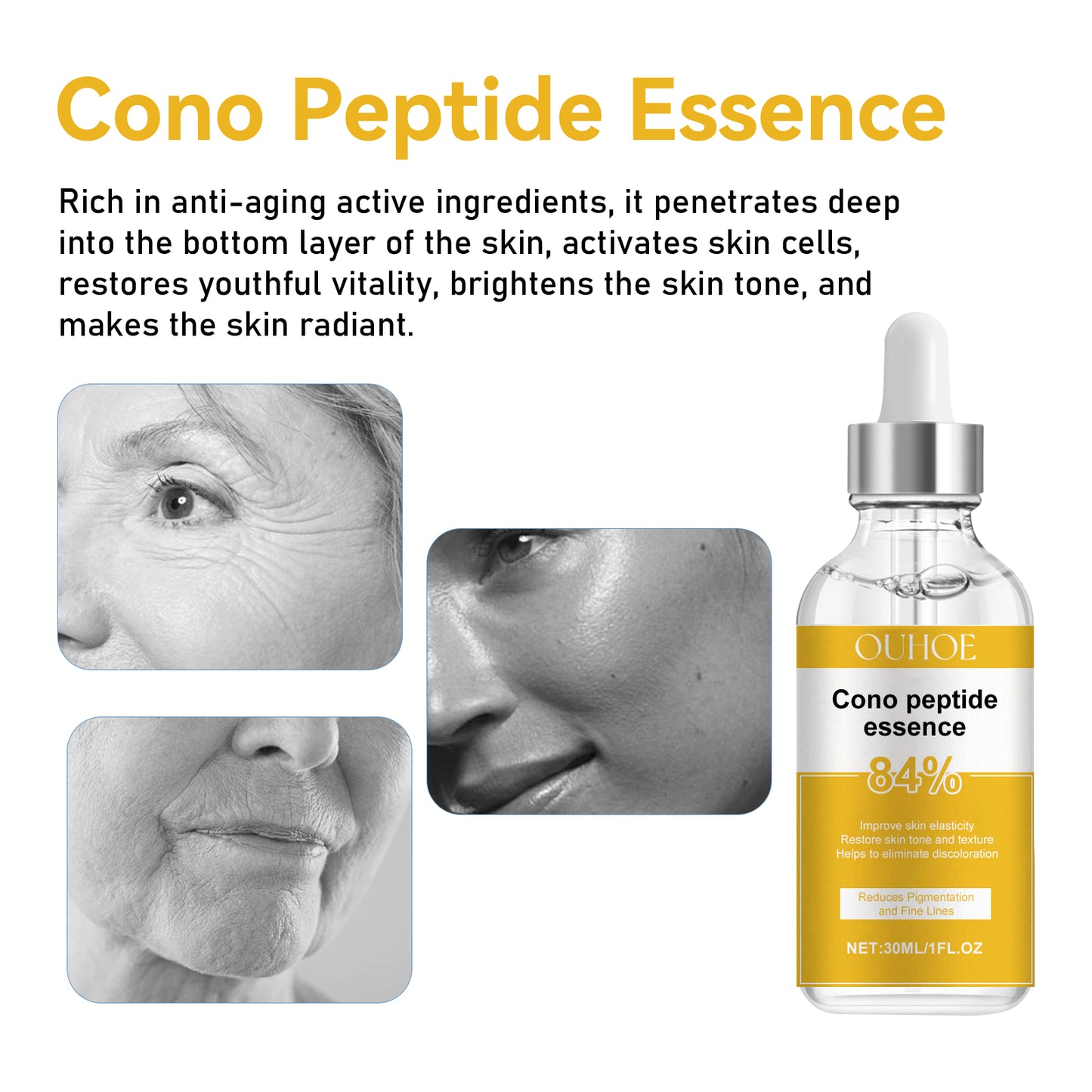 Peptide Anti-Aging Facial Essence - Moisturizing & Smoothing Serum 30ml