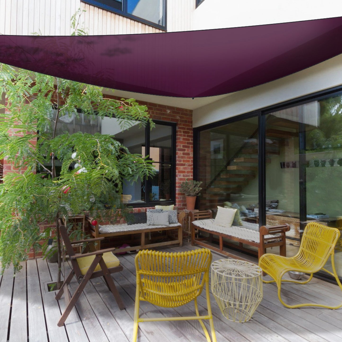 Triangle Shade Sail Canopy - Waterproof Outdoor Shelter