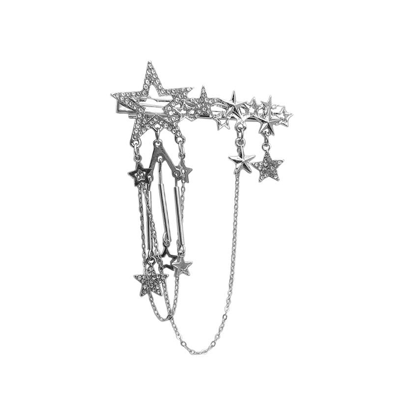 Women's Pentagram Tassel Hairpin - Alloy Hair Accessory for Hair Styling