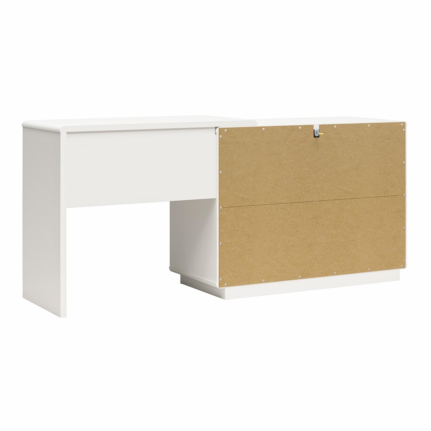 Valencia 3-Drawer Dresser and Desk Combo - Taupe