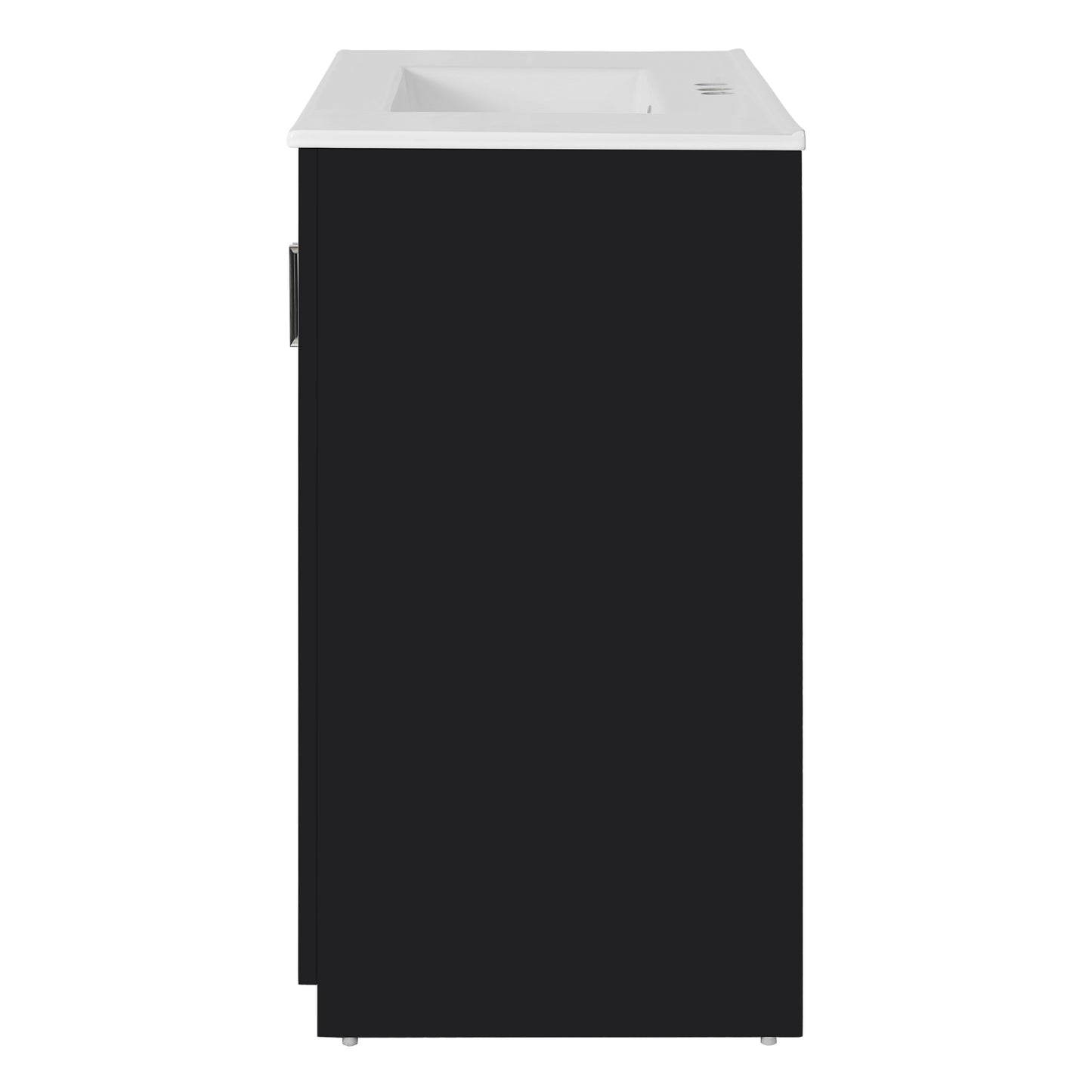 36-Inch Black Bathroom Vanity with Ceramic Sink & Soft-Close Drawers