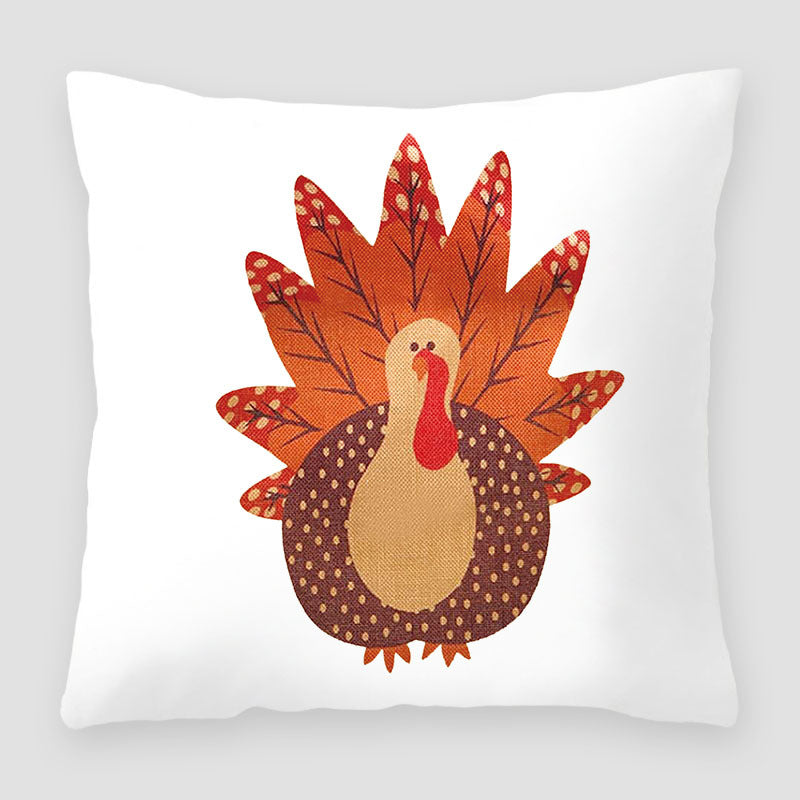 Cartoon Peach Skin Velvet Pillow Cover for Sofa & Living Room - Multiple Colors