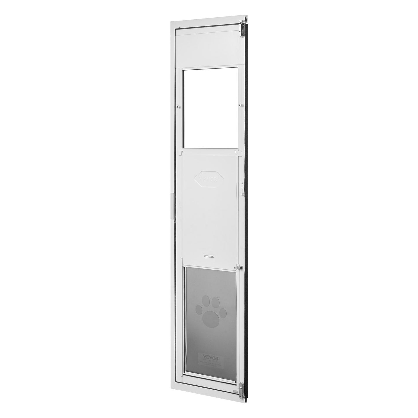 Adjustable Large Dog Door for Sliding Glass Door - Aluminum Frame, Lockable Flap
