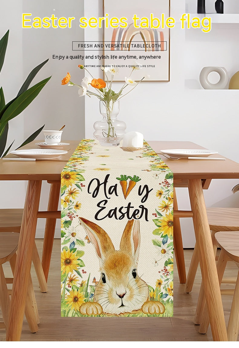 Linen Printed Table Runner - Insulated Festival Home Decor 30x180cm